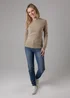 French Connection Camel Cosy Soft Touch Crew Neck Raglan Jumper - Small Image 4