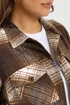 Yours Curve Chocolate Brown Check Shacket - 20 Image 5