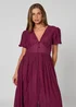 Urban Bliss Burgundy Button Front Maxi Dress - 8 R Image 2