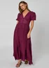 Urban Bliss Burgundy Button Front Maxi Dress - 8 R Image 1
