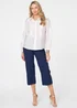 Izabel London White Embroidered Long Sleeve Shirt - 14 Image 4