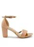 Wheres That From Perla Wide Fit RoseGold Block Heel Sandals - Size 8 Image 2