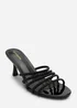 Where's That From Saskia Black Patent Diamante Front Strap Detail Court Heel - Size 7 Image 3