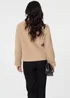 Izabel London Beige Textured Button Front Boxy Shacket - S/M Image 2