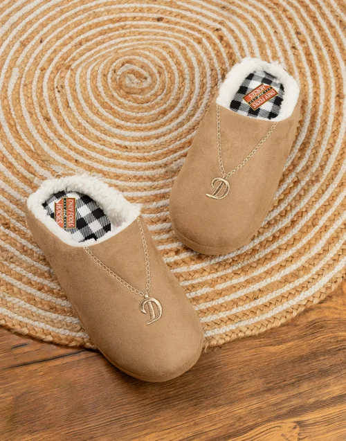 Only Fools & Horses Adult Tan Mule Slippers - Size 9-10 Image 2