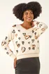 Roman Ivory Scattered Heart V-Neck Knit Jumper - Size 14 Image 4