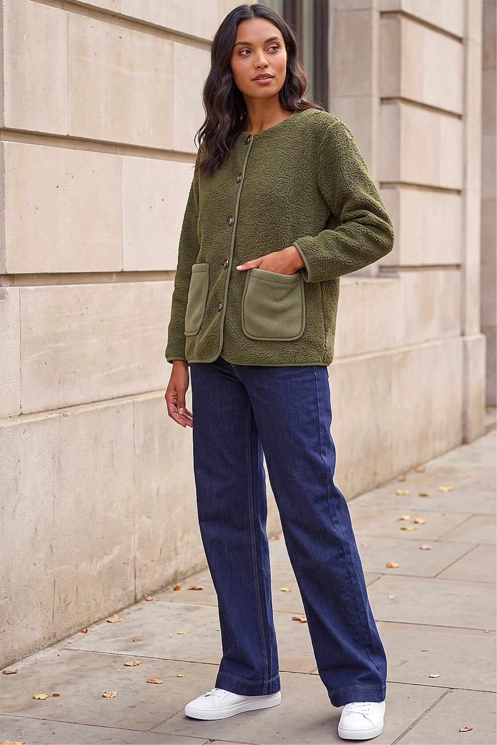 Roman Khaki Fleece Pocket Front Jacket - 14 Image 3