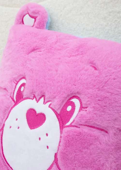 Care Bears Faces Pink And Blue Square Cushion With Ears - One Size Image 5
