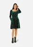 Yumi Green Star Foil Print Long Sleeve Skater Dress - 14 Image 2