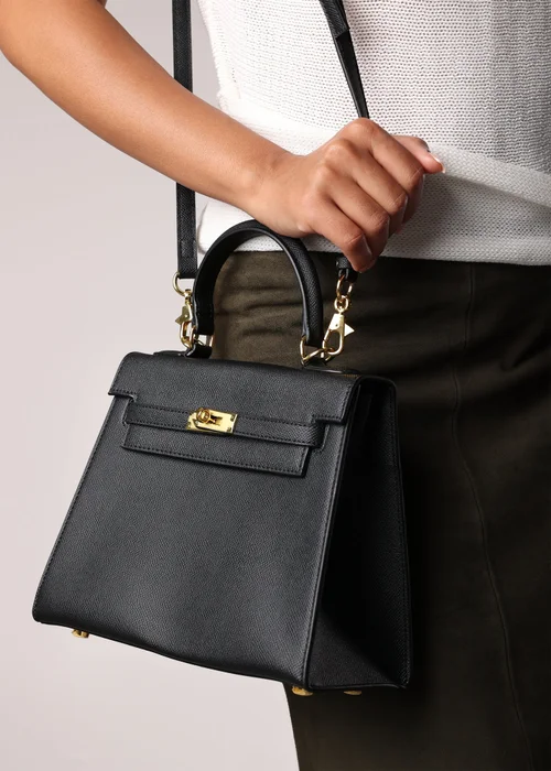 Where's That From Lluvia Black Mini Top Handle Tote Bag - One Size Image 3