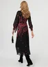 Izabel London Black Floral Tie Waist Sheer Layer Maxi Dress - 12 Image 2