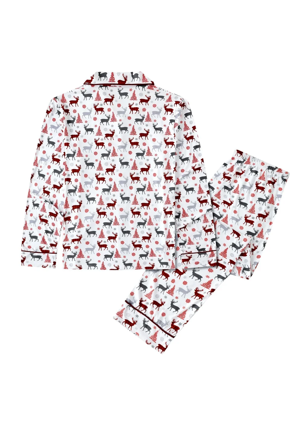 My Christmas Pyjamas White Christmas Kisses Two-Piece Long Matching Pyjama Set - Size 18-20 Image 3