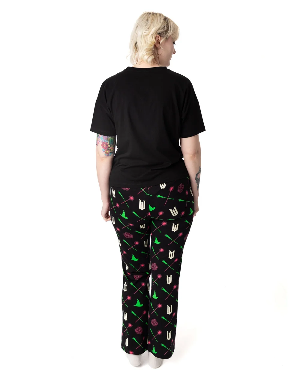 Vanilla Underground Wicked Adults Logo Long Leg Black PJs - Extra small Image 2