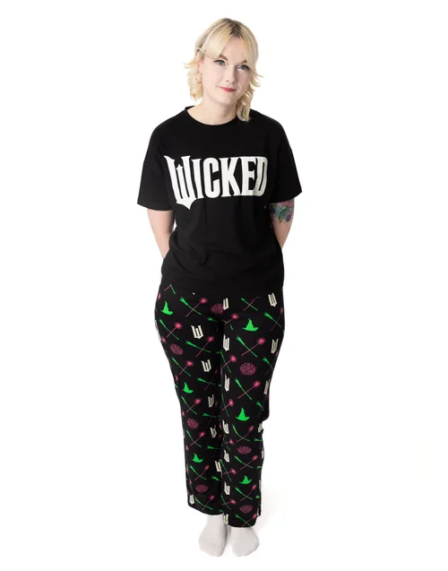 Vanilla Underground Wicked Adults Logo Long Leg Black PJs - Extra small Image 1