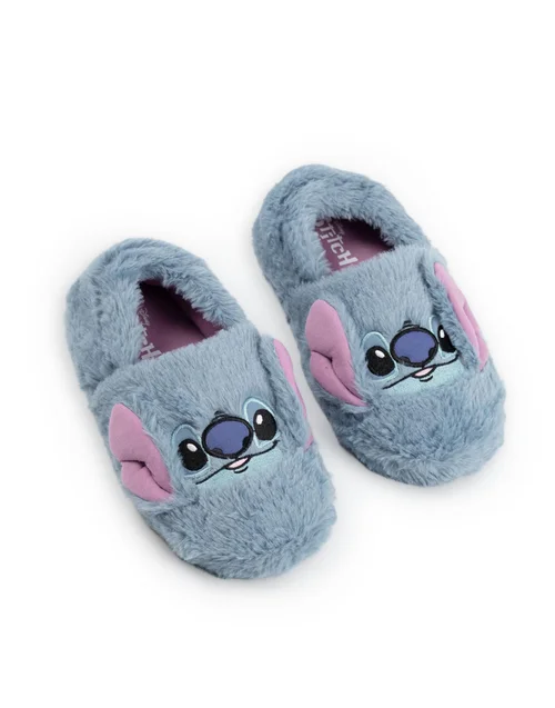 Vanilla Underground Disney Lilo & Stitch Kids Blue Loafer Slippers (Older 12-5) - Size 12 Infants Footwear Image 1
