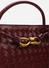 Where's That From Luna Maroon Woven PU Tote Bag Gold Detail - One Size Image 4