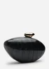 Where's That From Benna Black Marble Acrylic Clutch Bag - One Size Image 3