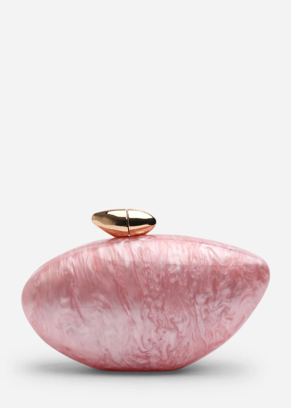 Where's That From Benna Pink Marble Acrylic Clutch Bag - One Size Image 2