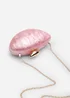 Where's That From Benna Pink Marble Acrylic Clutch Bag - One Size Image 5