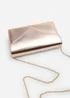 Where’s That From Linen Gold PU Metallic Clutch Bag - One Size Image 5