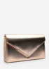Where’s That From Linen Gold PU Metallic Clutch Bag - One Size Image 3