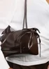 Where’s That From Bay Dark Brown Patent Shoulder Bag - One Size Image 6