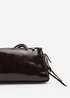 Where’s That From Bay Dark Brown Patent Shoulder Bag - One Size Image 4
