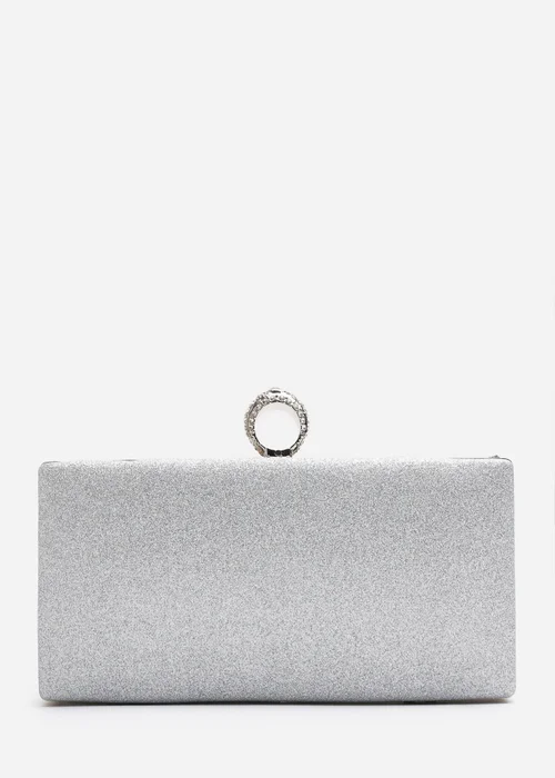 Where’s That From Reve Silver Crystal Clutch Bag - One Size Image 4