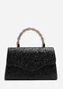 Where’s That From Pluie Black Glitter Evening Bag - One Size Image 2