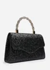 Where’s That From Pluie Black Glitter Evening Bag - One Size Image 3
