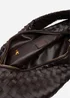Where’s That From Aqua Dark Brown PU Woven Shoulder Bag - One Size Image 4