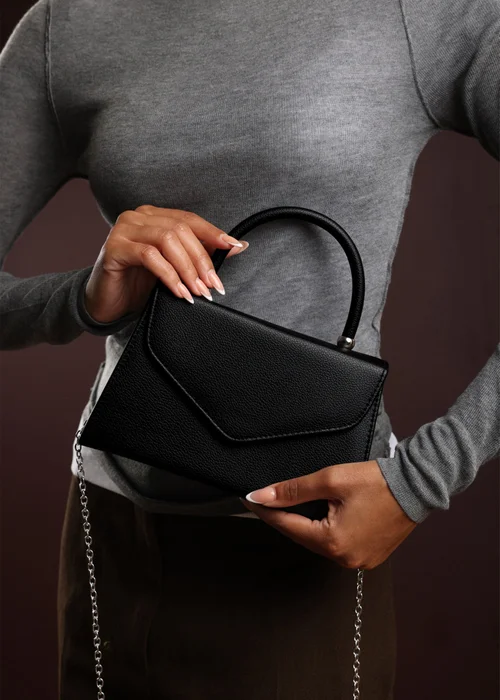 Where’s That From Marina Black Structured Shoulder Bag - One Size Image 1
