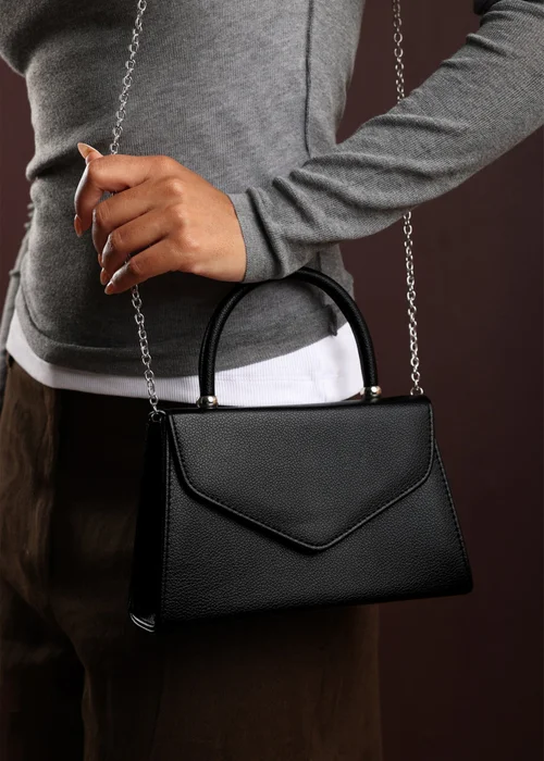 Where's That From Womens Marina Structured Top Handle Shoulder Bag In Black - One Size Image 6