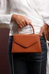 Where's That From Womens Marina Structured Top Handle Shoulder Bag In Dark Brown - One Size Image 1