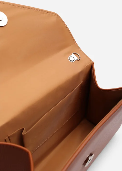 Where’s That From Marina Dark Brown Structured Shoulder Bag - One Size Image 4