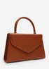 Where’s That From Marina Dark Brown Structured Shoulder Bag - One Size Image 3