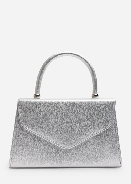 Where's That From Womens Marina Structured Top Handle Shoulder Bag In Silver - One Size Image 2