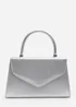 Where's That From Womens Marina Structured Top Handle Shoulder Bag In Silver - One Size Image 2