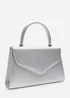 Where's That From Womens Marina Structured Top Handle Shoulder Bag In Silver - One Size Image 3