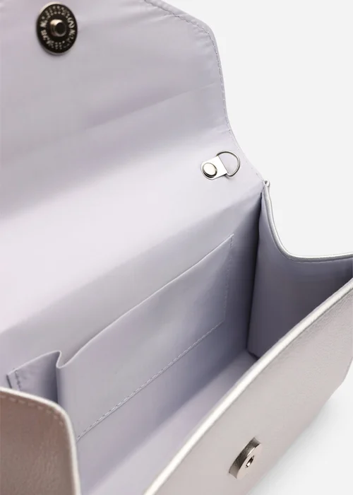 Where's That From Womens Marina Structured Top Handle Shoulder Bag In Silver - One Size Image 4