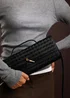 Where’s That From Petal Black Woven Clutch Bag - One Size Image 1
