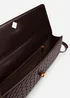 Where’s That From Petal Dark Brown Woven Clutch Bag - One Size Image 4