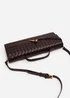 Where’s That From Petal Dark Brown Woven Clutch Bag - One Size Image 5