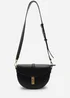 Where's That From Womens Breeze Black Faux Leather Shoulder Bag With Gold Lock Detail - One Size Image 2