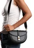 Where's That From Womens Breeze Black Faux Leather Shoulder Bag With Gold Lock Detail - One Size Image 5