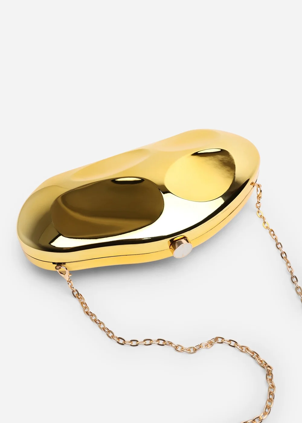 Where's That From Womens Nude Sculpted Evening Clutch Bag in Gold - One Size Image 5