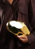 Where’s That From Nude Gold Sculpted Evening Clutch Bag - One Size Image 1
