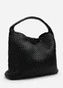 Where’s That From Stone Black PU Weave Shoulder Bag - One Size Image 3