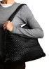 Where’s That From Stone Black PU Weave Shoulder Bag - One Size Image 1
