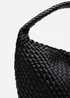 Where’s That From Stone Black PU Weave Shoulder Bag - One Size Image 4